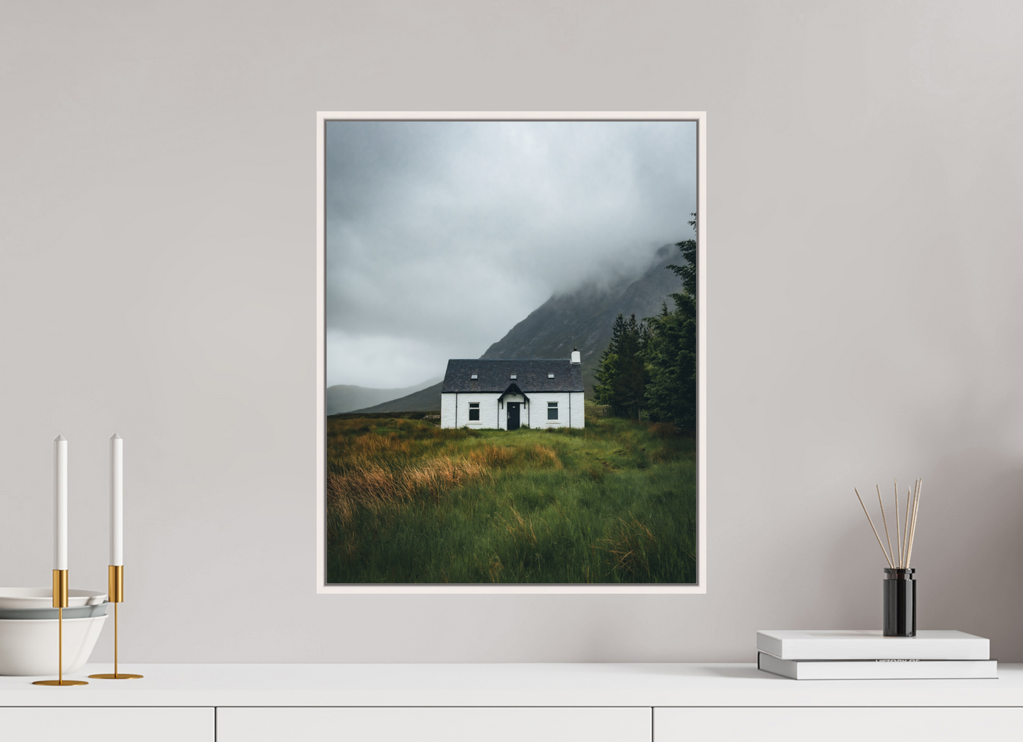 40 x 50 cm, Photo print Wee White House in Glencoe