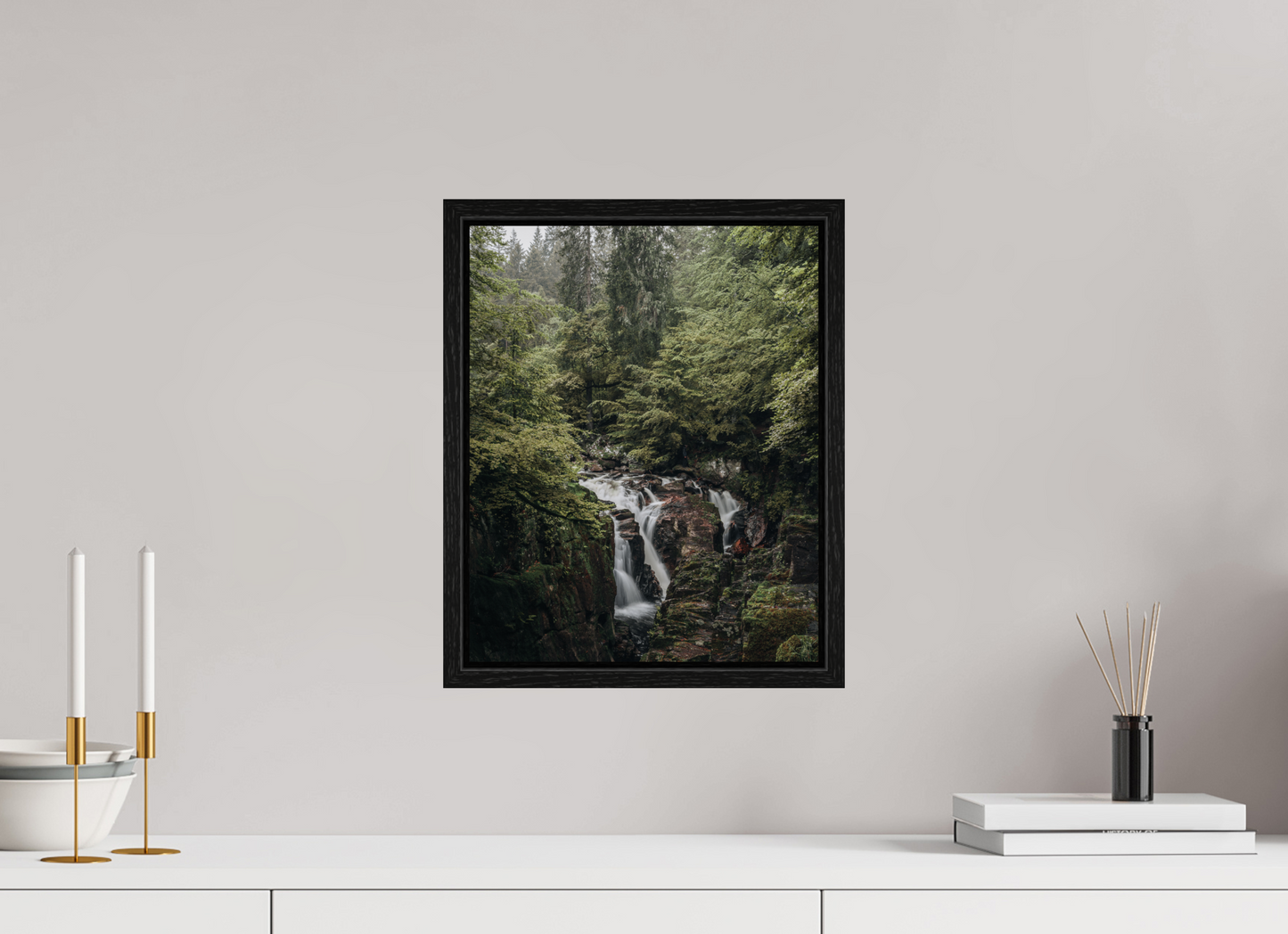 30 x 37.5 cm, Floater Frame Braan Waterfall