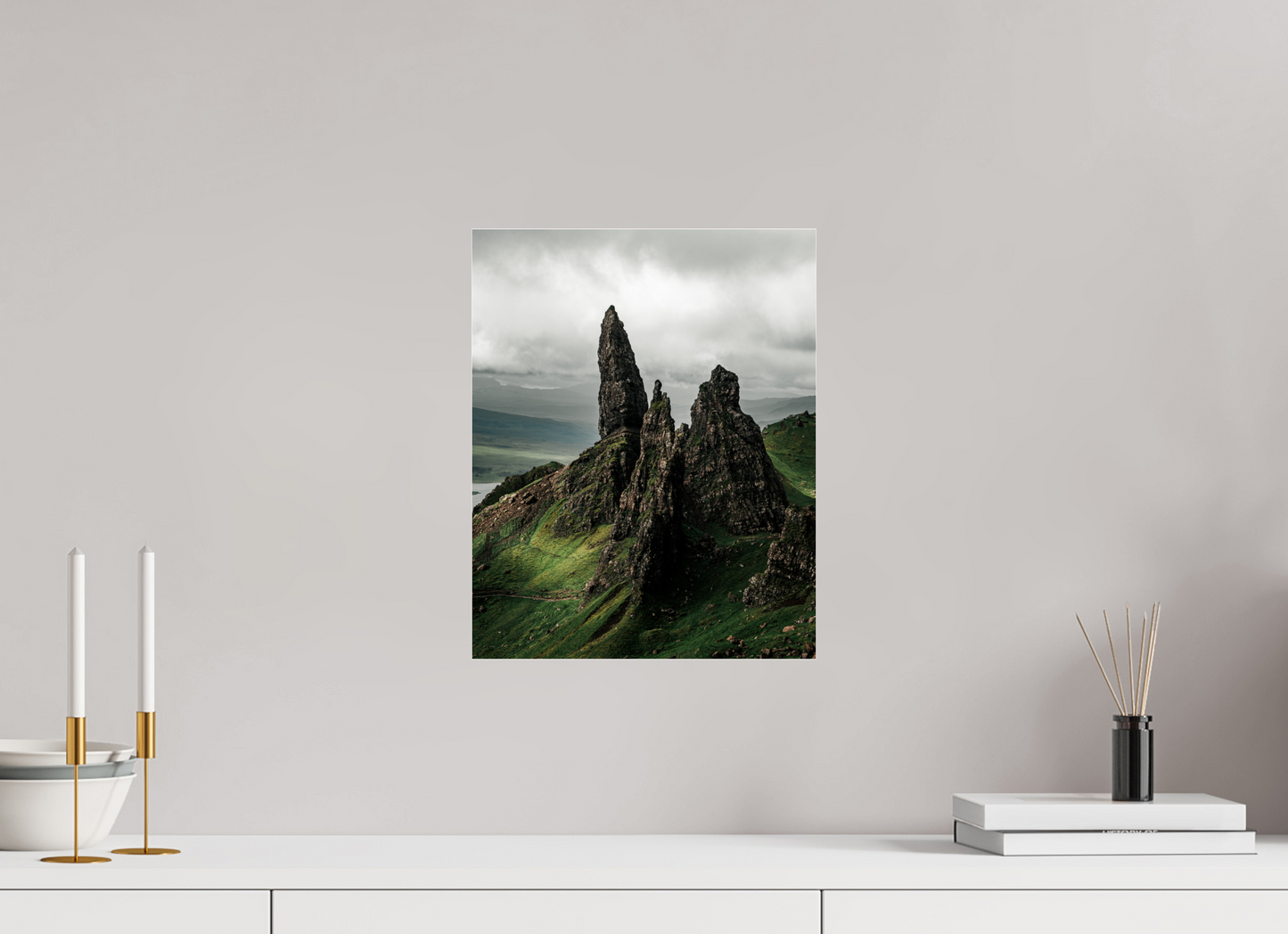 30 x 37.5 cm, Photo Print Under Acrylic Glass The Old Man of Storr