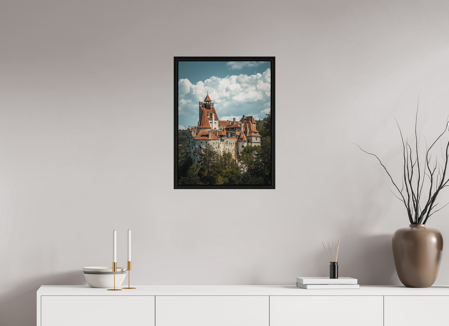 45 x 60 cm, Floater Frame Bran Castle
