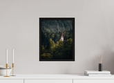 30 x 37.5 cm, Floater Frame Church in the Alps
