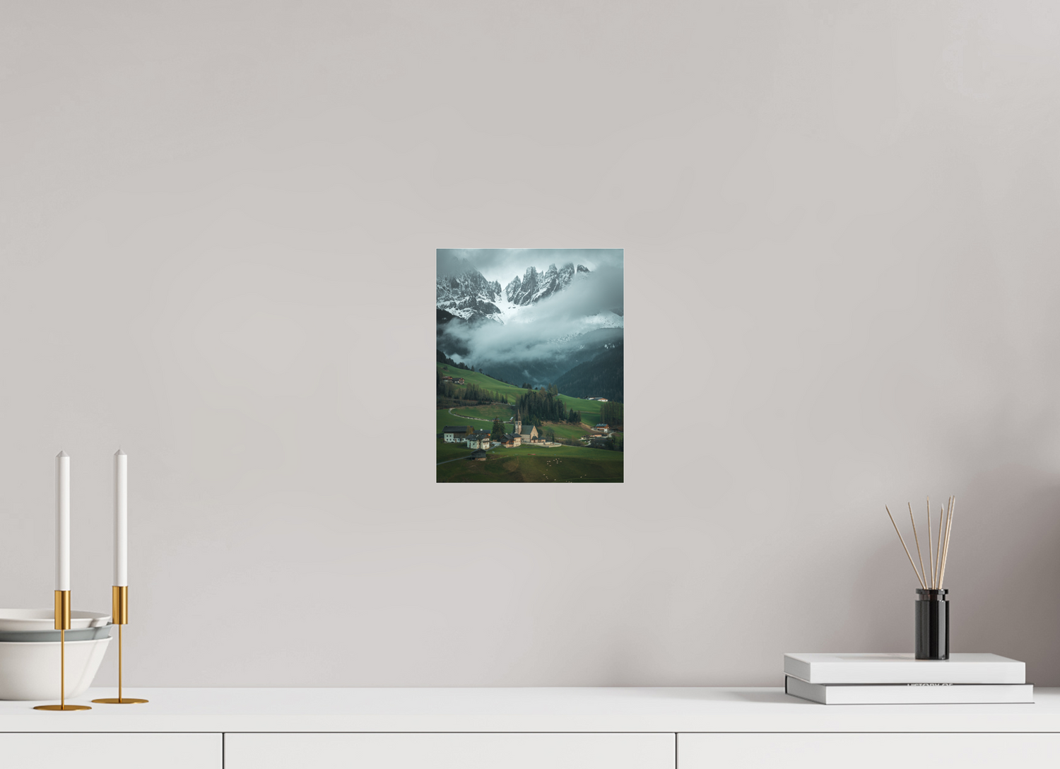 20 x 25 cm, Photo Print Under Acrylic Glass Santa Magdalena - Dolomites