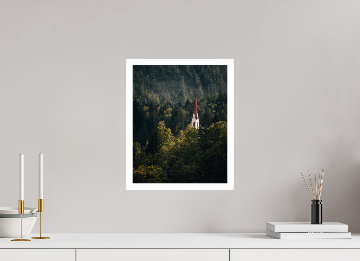 30 x 37.5 cm, Photo Print on Fuji Crystal DP II - RA Church in the Alps
