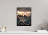 30 x 37.5 cm, Floater Frame Jemaa el-Fnaa, Marrakesh