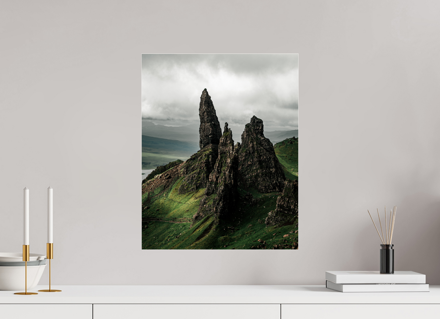 40 x 50 cm, Photo Print Under Acrylic Glass The Old Man of Storr