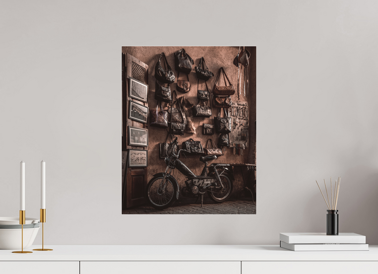 40 x 50 cm, Photo Print Under Acrylic Glass Marrakesh Market Scene