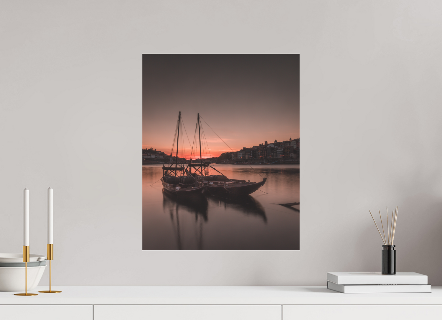 40 x 50 cm, Photo Print Under Acrylic Glass Barcos Rabelos