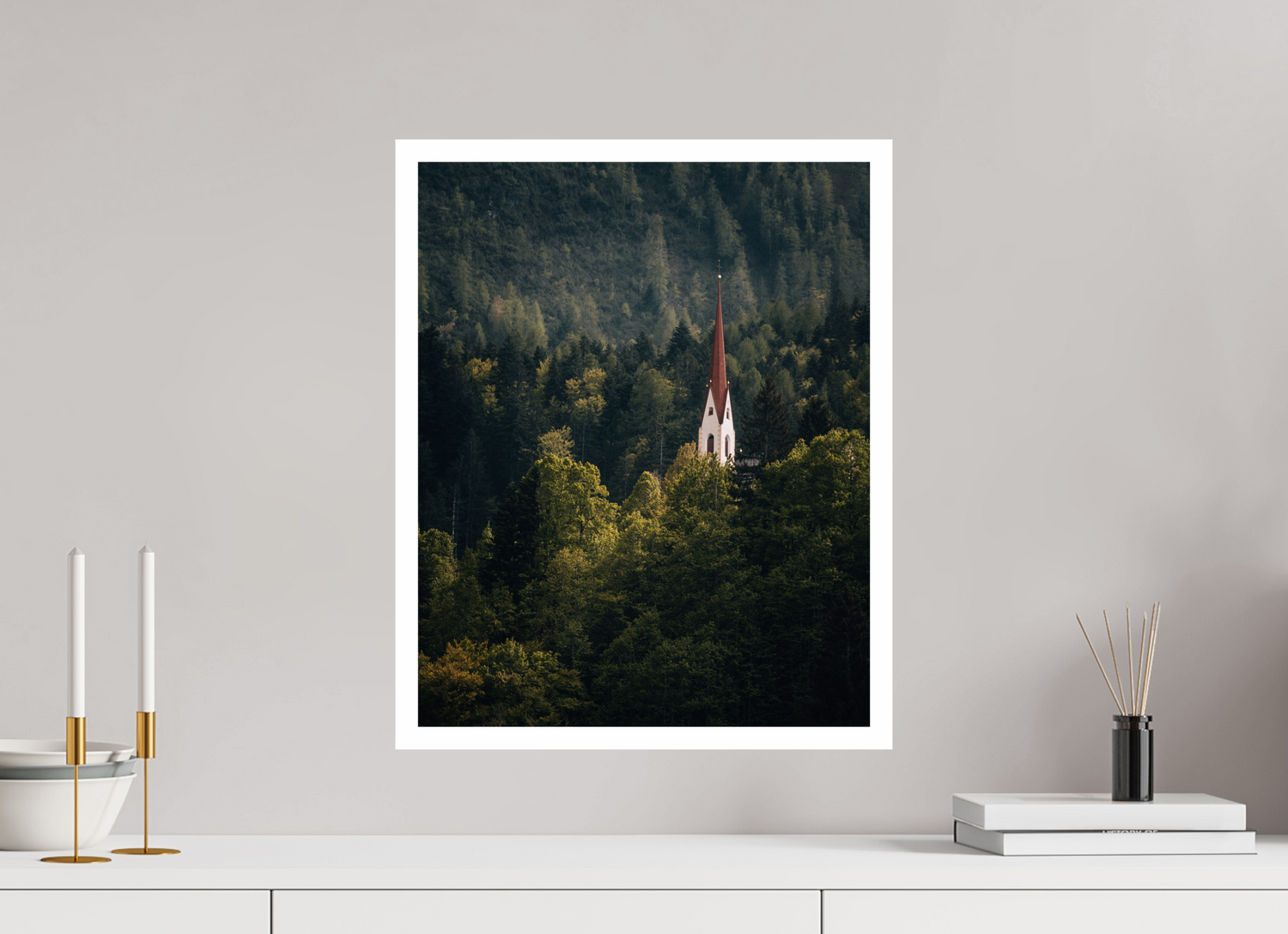 40 x 50 cm, Photo Print on Fuji Crystal DP II - RA Church in the Alps