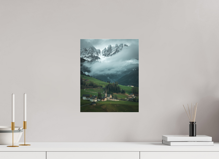 30 x 37.5 cm, Photo Print Under Acrylic Glass Santa Magdalena - Dolomites