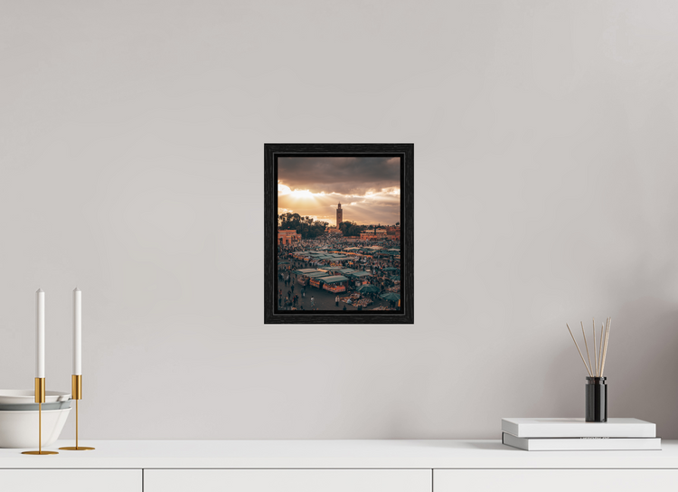 20 x 25 cm, Floater Frame Jemaa el-Fnaa, Marrakesh