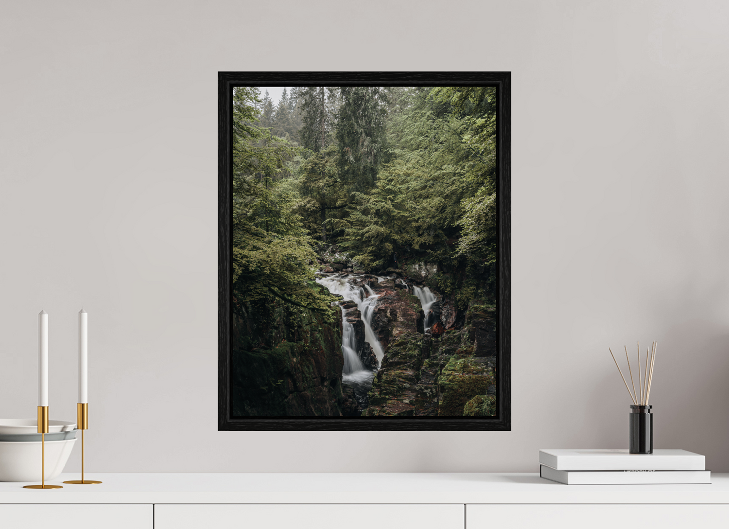 40 x 50 cm, Floater Frame Braan Waterfall