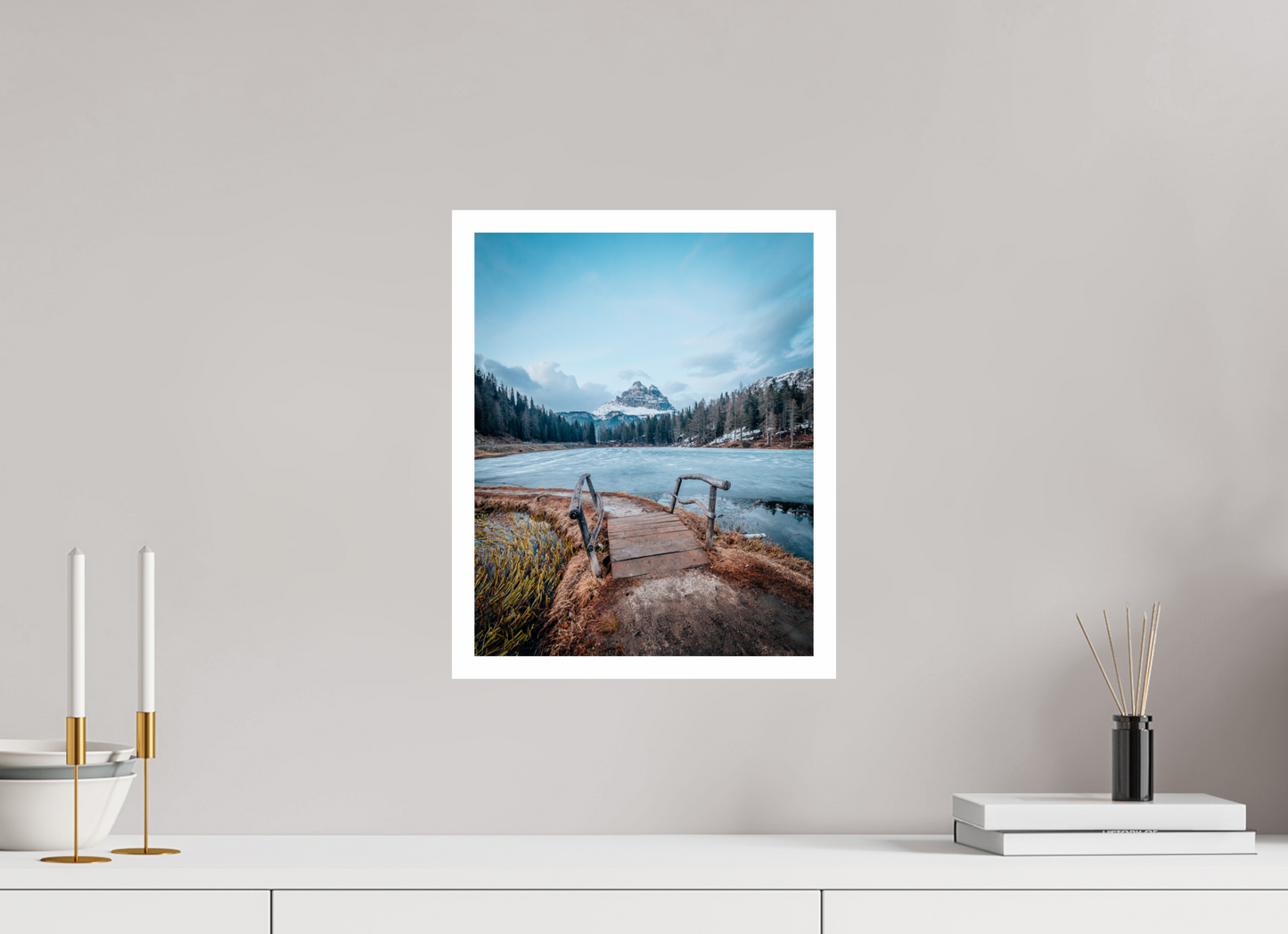 30 x 37.5 cm, Photo Print on Fuji Crystal DP II - RA Lago d'Antorno, Dolomites