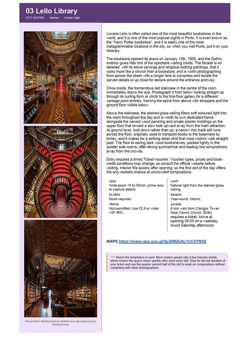 Porto Photography City Guide ebook, preview page 2