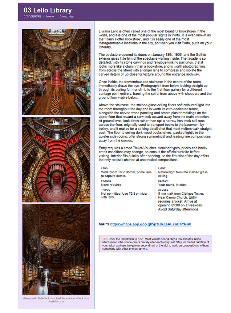 Porto Photography City Guide ebook, preview page 2