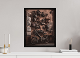 40 x 50 cm, Floater Frame Marrakesh Market Scene