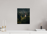 30 x 37.5 cm, Photo Print Under Acrylic Glass Church in the Alps
